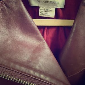 Gerard Darel Leather Bomber Jacket